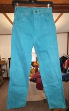 Vintage Turquoise Wrangler Women's 100 cotton Jeans Size 5/6 Horse Rodeo Riding