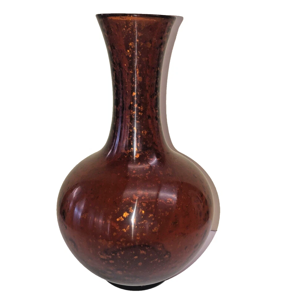 Vidrio chino de Pekín escama de oro altura 10 7/8" pulgadas Foto 3 de 4