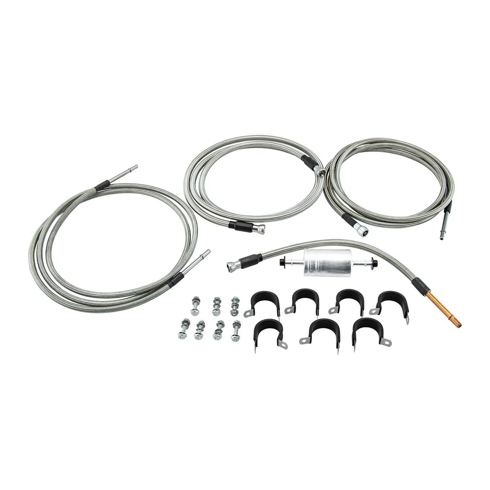 Fuel Line Kit Braided For 99-2003 GMC Sierra 1500/Chevy Silverado 1500 - Imagem 2 de 4
