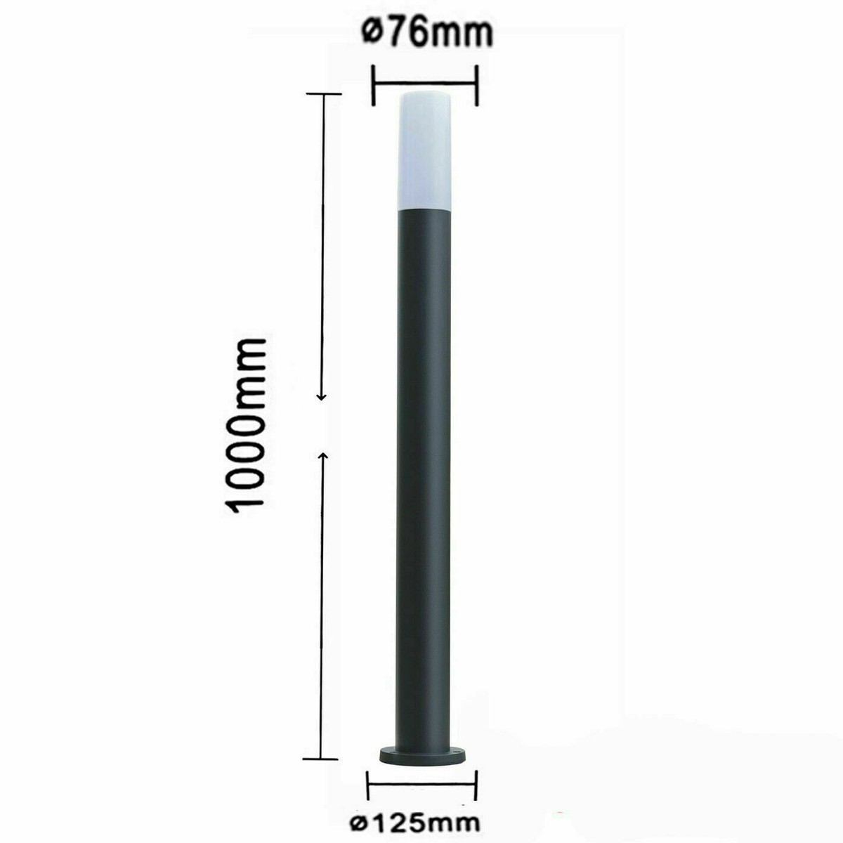 Palo 100cm Lampione Giardino Esterno Lampada E27 Led Lampioncino (PG-4 - Foto 10