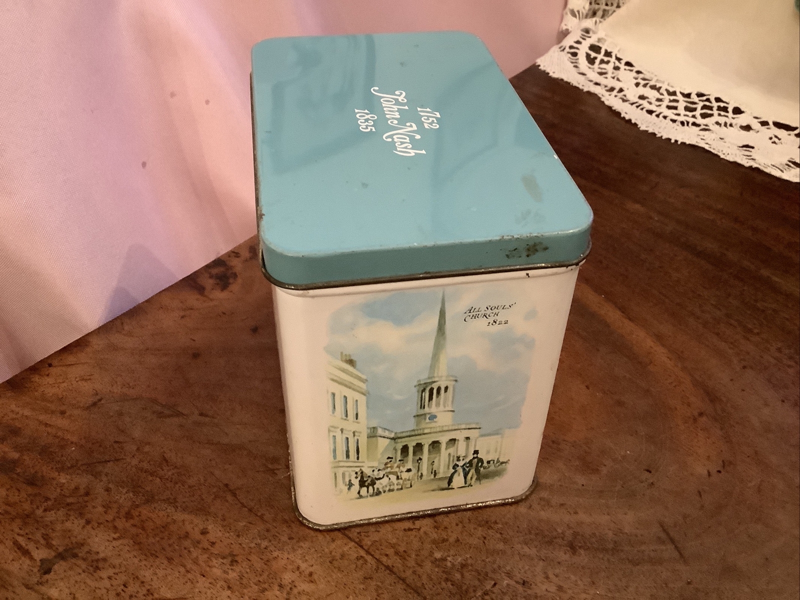 Vintage JOHN NASH Tea Tin + Brook Bond Tea London Regent Street