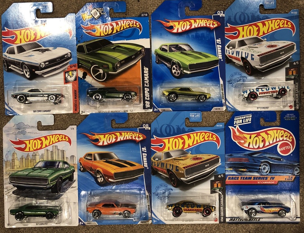HOT WHEELS 1967 CAMARO LOT OF 8 B16