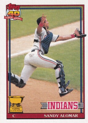 SANDY ALOMAR JR 1991 Topps #165 RC ROOKIE