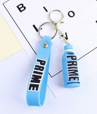 UK KSI Prime Flasche Schlüsselanhänger Metall Schlüsselanhänger Mode Autoschlüsselringe Unisex blau NEU