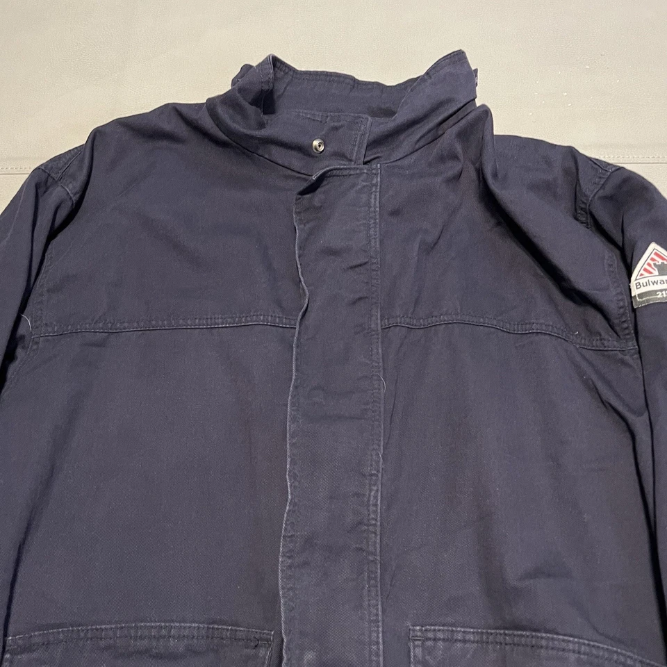 Bulwark FR Westex Ultrasoft Flame Fire Resistant Navy Blue Zip Work Jacket 4XL-X - Image 2 of 4
