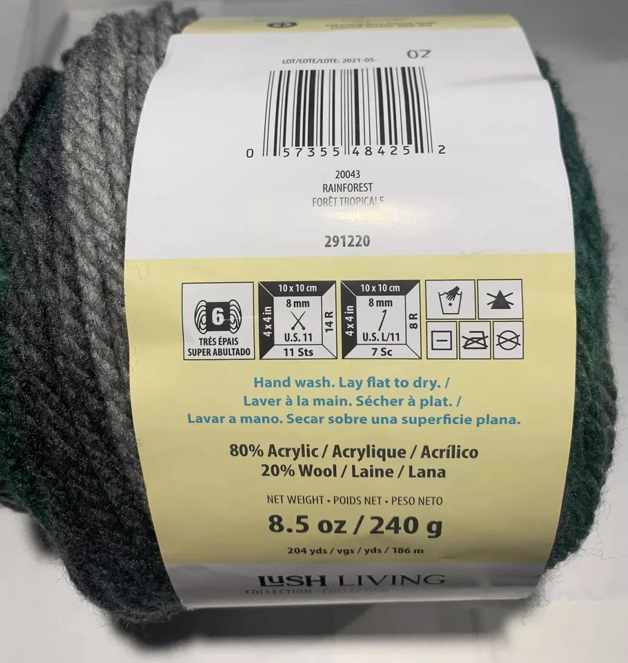1 CARON TEA CAKES in RAINFOREST 8.5oz/240g 204/186m Lush Living Collection - Image 3 of 4