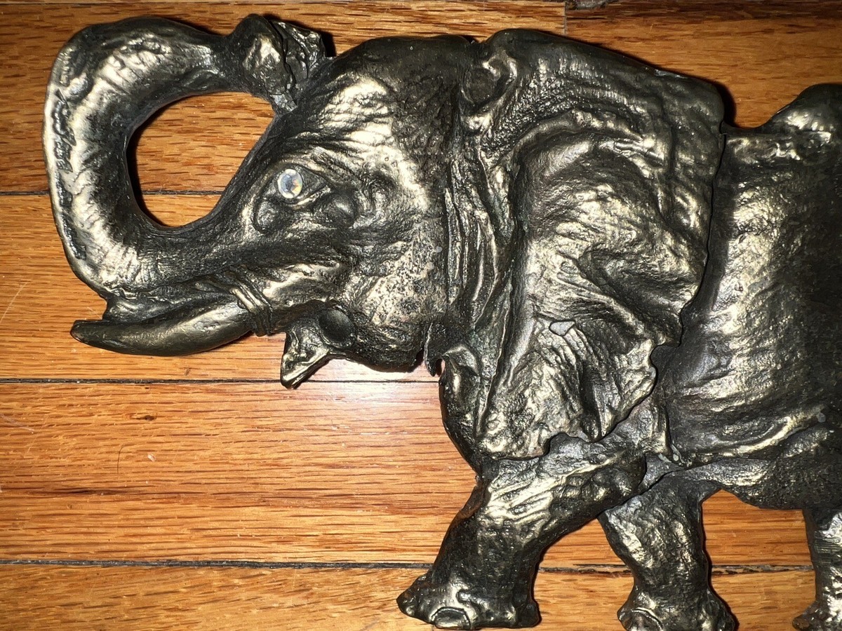 Vintage LALOON Belt Buckle Signed Elephant Bronze Tone  display picture 3