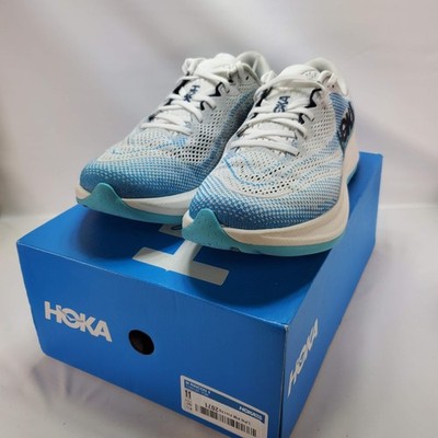 Hoka Rincon 4 Shoes Mens Size 11.5D Blue White Mesh Running Sneakers 1155130 FSK