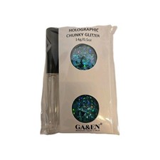 Holographic Chunky Glitter -Turquoise 14g Body Eye Face Hair  Primer Glue Gel