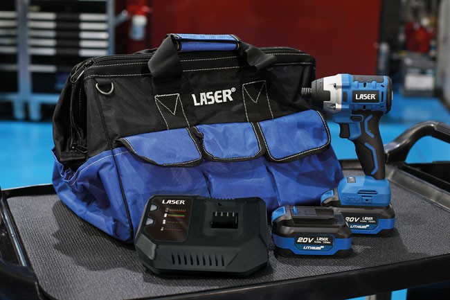 LASER TOOLS 61554 Cordless Impact Screwdriver 20V Kit Euro 4.0Ah HD Bag