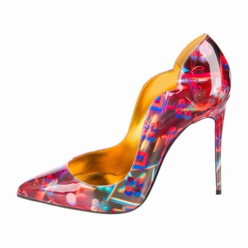 Christian Louboutin Hot Chick 100 Discolaser Print Pump EU38/US 7.5