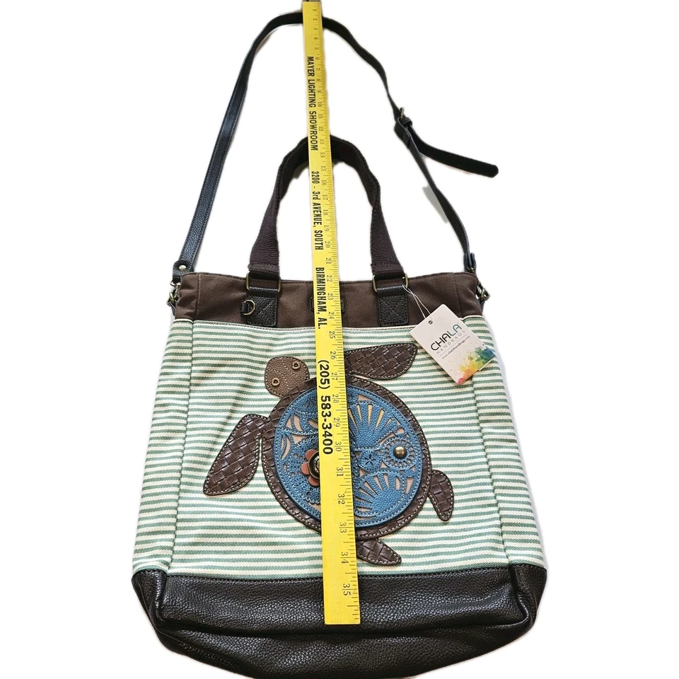Chala Work Tote Sea Turtle Large Bag Crossbody Purse Convertible New NWT - Image 2 of 4