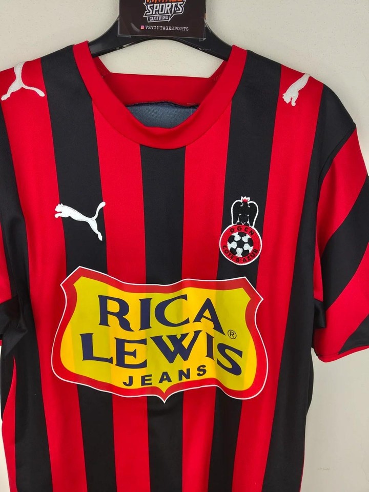 Maillot De Foot OGC Nice Extérieur 2007/2008 – Lotto, Taille L, Blanc
