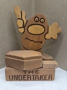 Vintage Don Mars Original "The Undertaker"  Wood Figurine with Original Tags