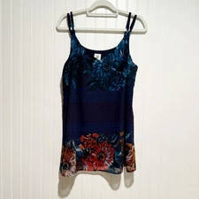 Cabi Floral Artist Cami Double Straps Size Large