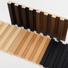 Wood Slat Wall Panel Sample Pack 5 Color Decorative Fluted Panels 6x5.7 Inch