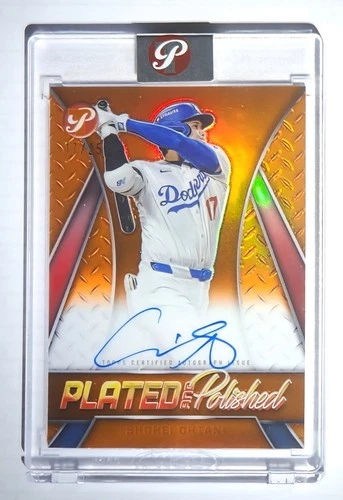 2025 Topps Pristine Shohei Ohtani AUTO 17/25 Jersey Match Orange #PAPAV-50