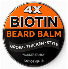 Biotin Beard Balm for Men Care   Moustache  Beard Hair Growth, Shaper, Straight
