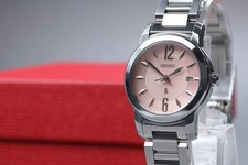 Orologio da donna Seiko Lukia 7N82-0EE0 2009 come nuovo quadrante rosa data q...