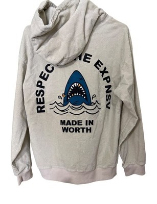 Wild Expensive Clothing Respect The Expnsv Beige Corduroy Hoodie S Beach Boho Gr