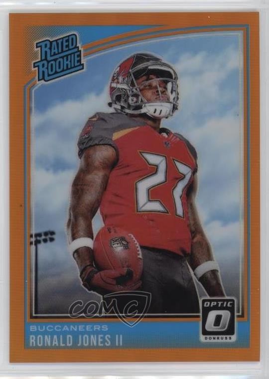 2018 Donruss Optic Rated Orange Prizm 71/199 Ronald Jones II #159 Rookie RC b8h