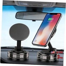 Magnetic Car Phone Mount, Vacuum Suction Cup Phone Holder for Dashboard