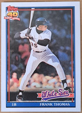 Frank Thomas 1991 Topps Wrong Back (1990 football back) not 1990 nnof