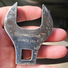 Snap-on 32mm Metric Crowfoot Wrench Non-ratcheting Chrome Steel 1pc Scom32 Snap-on 32mm Metric Crowfoot Wrench Non-ratcheting Chrome Steel 1pc Scom32