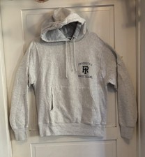 University Rhode Island Hoodie Champion Reverse Weave Sweatshirt Sm Gray URI Ram