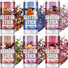 Halloween Glitter Stick 6 Pack, Face  Hair Sparkle