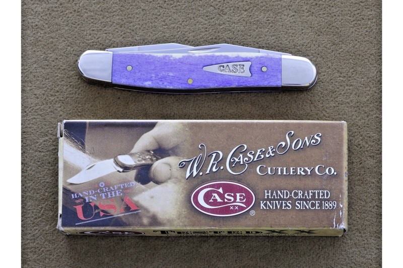 Case XX. Muskrat knife. Ultra Violet smooth bone. 2010