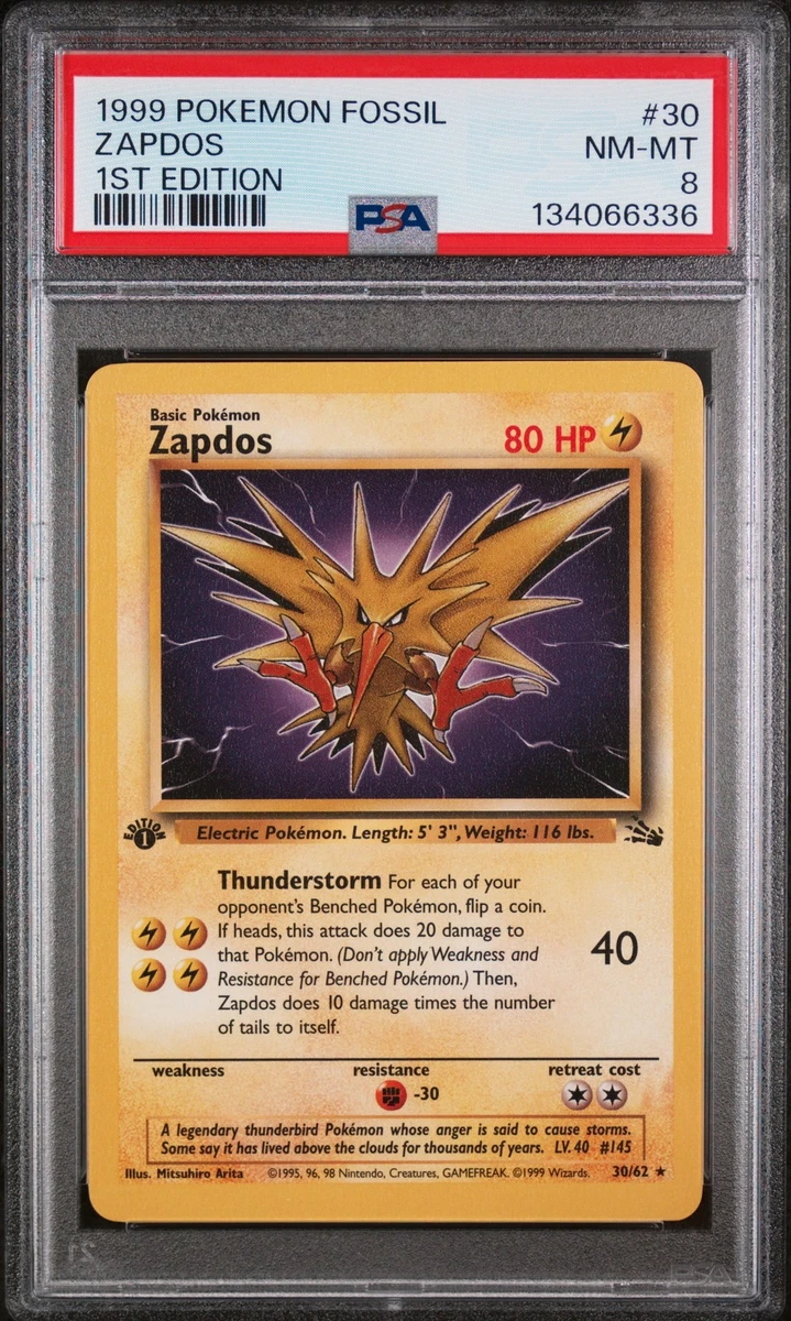 Rare Fossil Pokémon Individual Trading Cards with First Edition