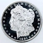 1891 S MORGAN DOLLAR**CAMEO DMPL**DEEP BLK MIRRORS**UDM CONTRAST*** NR #66002