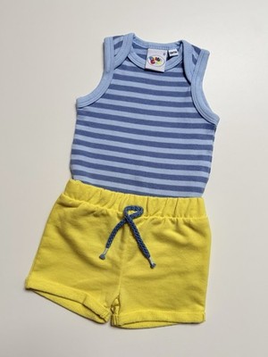 Baby Sommer Outfit ärmellos Größe 50/56 Bubble Gum Träger Body & Ergee Hose Set