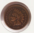 US Rare Old West 1881 Indian Head Penny Coin American Collection Shield Cent USA