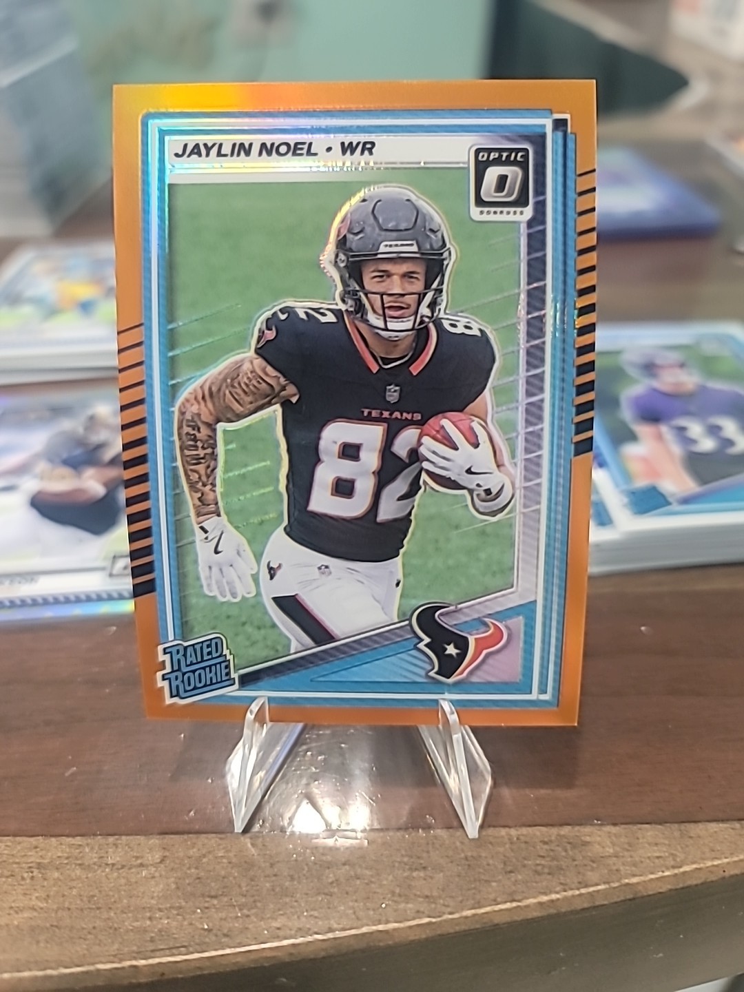 2025 Donruss Optic - Jaylin Noel #241 Orange Holo Prizm #'d /299 (RC) Texans