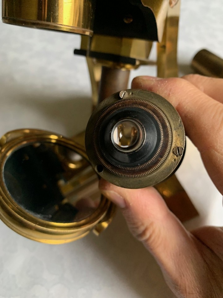 Large Antique C. Baker No. 2 - Compound Bar-limb Brass Microscope ...
