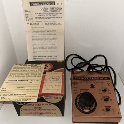 MRC Throttlepack #501N HO Train Control Transformer Model Railroad Original Box