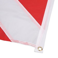 Red White Diving Flag Bright Colors 49x59cm Nylon Diver Down Flag For Underwater