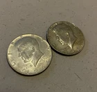1966-1967 Kennedy Half Dollar 50C 40% Silver Business Strike KM#202 Pair