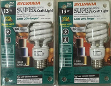 2 Sylvania 13-Watt Super Mini CFL Craft Lights - NEW