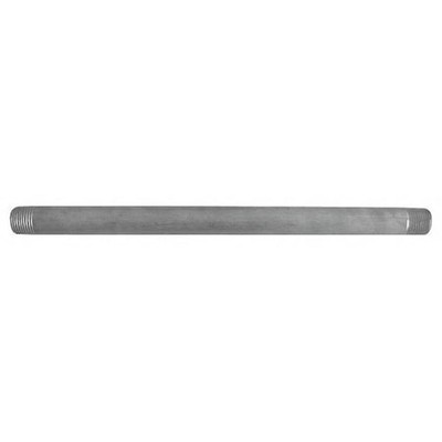 Zoro Select T4bnd20 1/2'' Mnpt X 2 Ft. Tbe 304 Stainless Steel Pipe Sch 40