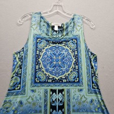 Dressbarn Women's Medium Blue Sleeveless Tops