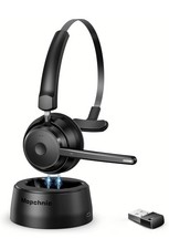 Bluetooth Headset, Wireless Headphone with AI Noise-Canceling Microphone NIB