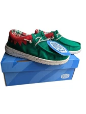 Hey Dude Wally Y Holiday Elf Christmas Child Size 13 Shoes Loafers 42146-3XX