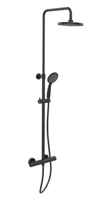 WENKO Duschsystem Mod. Young Eco Schwarz inkl. 2 Watersaving Regulatoren