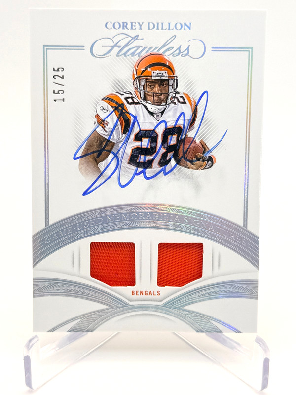 2025 Panini Flawless Corey Dillon Game-Used Memorabilia Signatures Auto /25