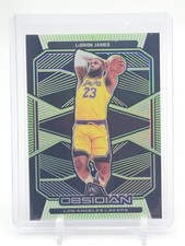 LEBRON JAMES 2019-20 OBSIDIAN ELECTRIC ETCH GREEN /25 #55 LAKERS Q7148