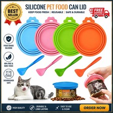 Pet Food Can Lids Dog Cat Tin Covers Caps Bean Tin Lids with spoon..