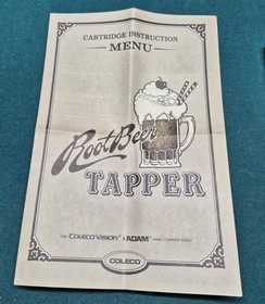 Tapper Root Beer (Colecovision) Game & Manual COLECO CLEAN CART LABEL